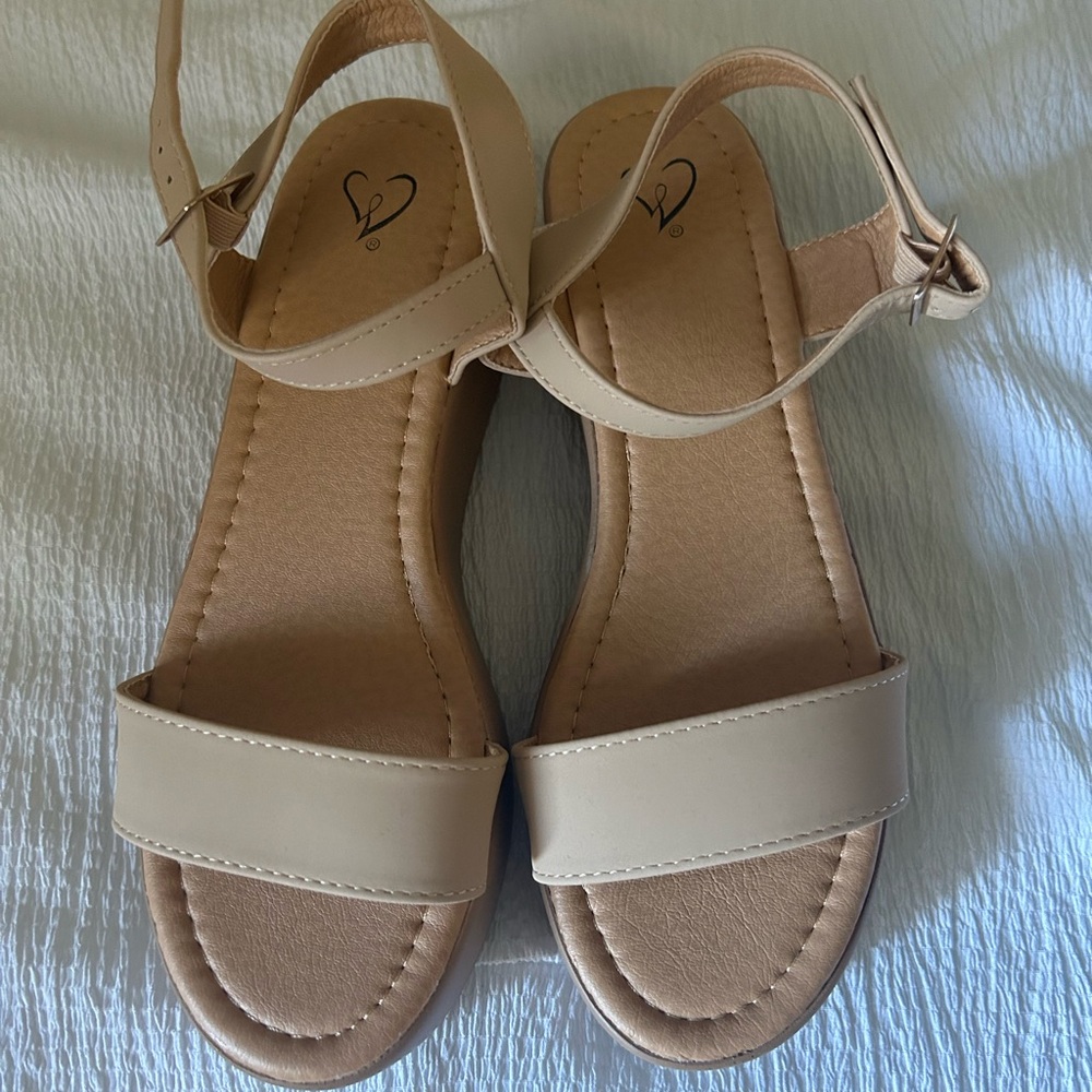 Platform Nude Sandals